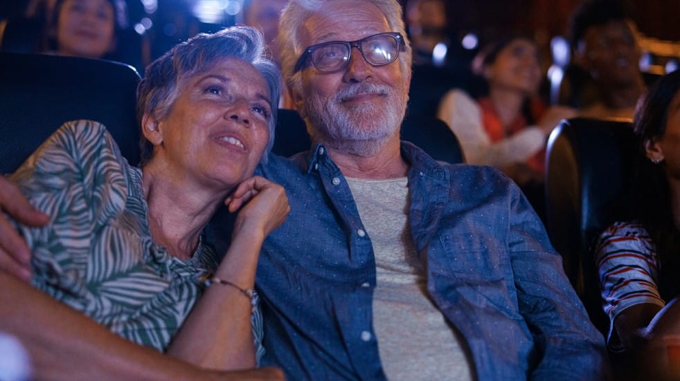 Senior couple at cinema